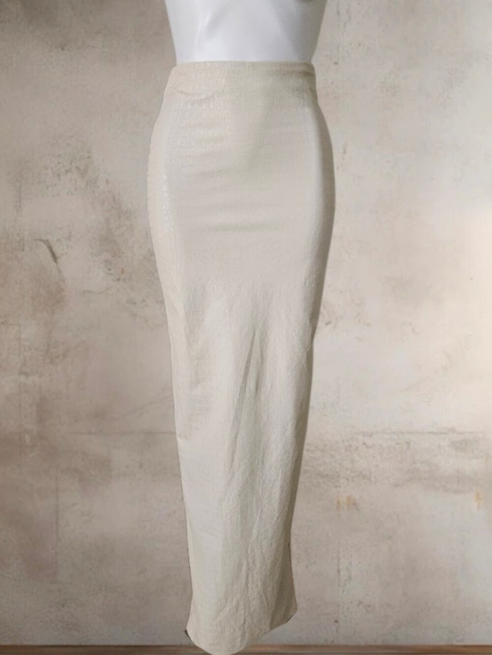 NWT/ Naked Wardrobe CROC ZIP UP MAXI SKIRT Medium